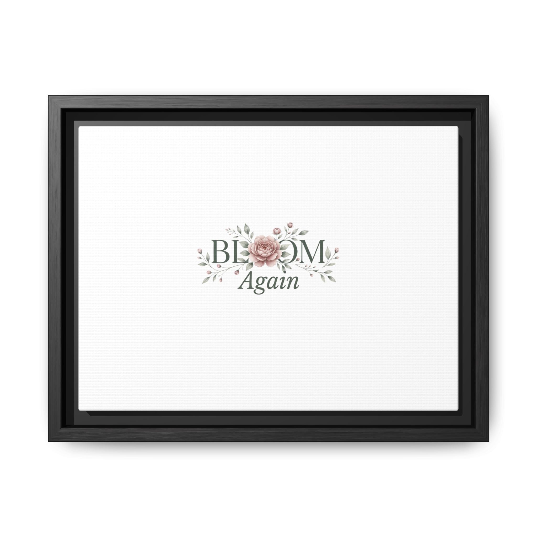 Bless Me Again Floral Matte Canvas Print, Framed Wall Art