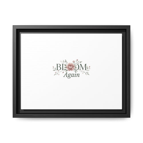 Bless Me Again Floral Matte Canvas Print, Framed Wall Art