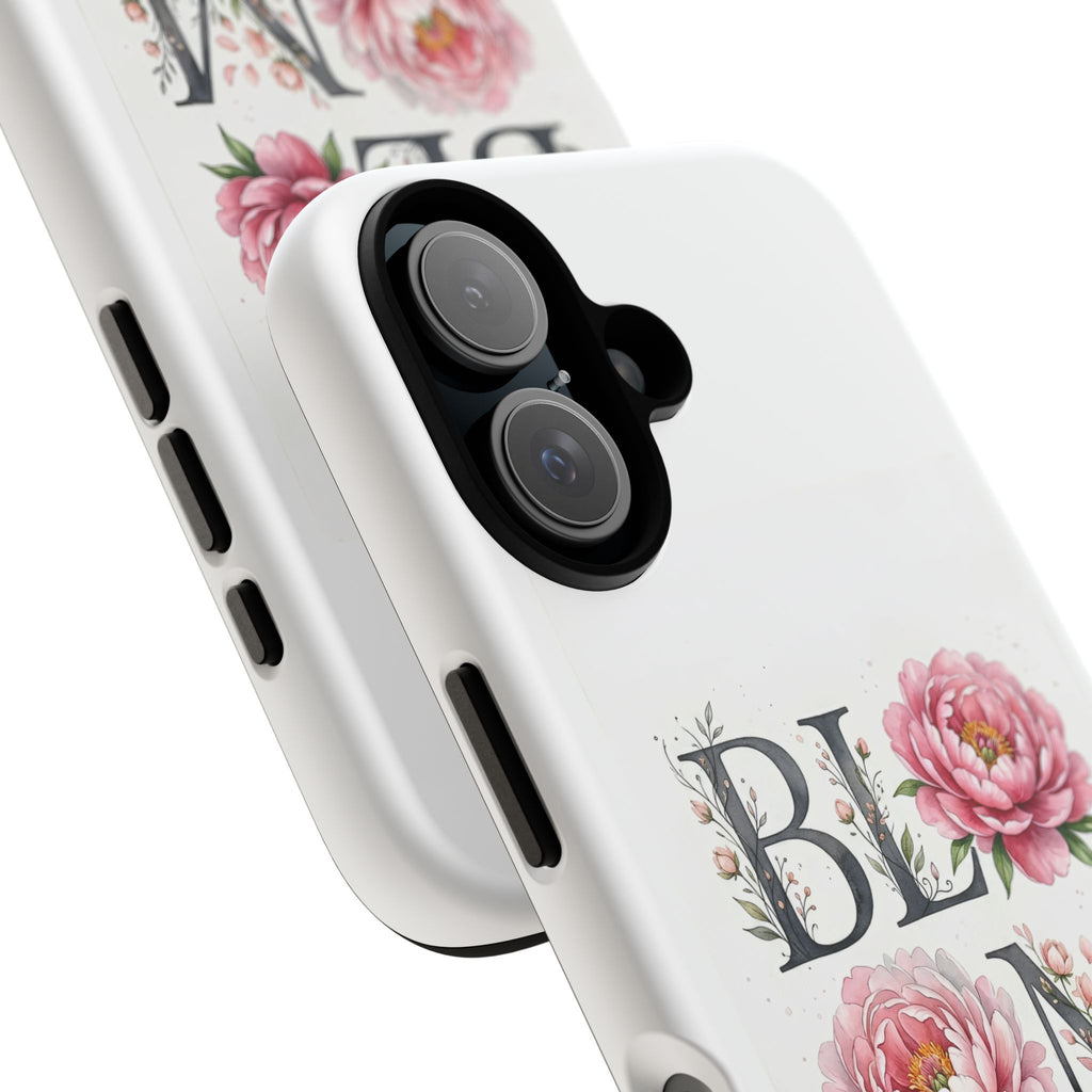 Bloom Tough Phone Case – Floral Peony Protective Cover