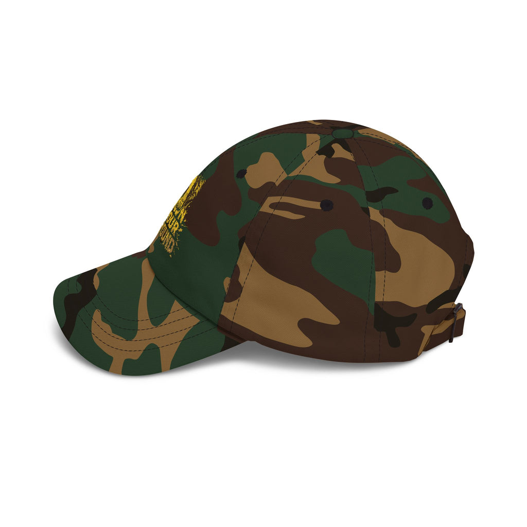Dad Cap — 'Hold Your Ground' Distressed Yellow Graphic Baseball Hat