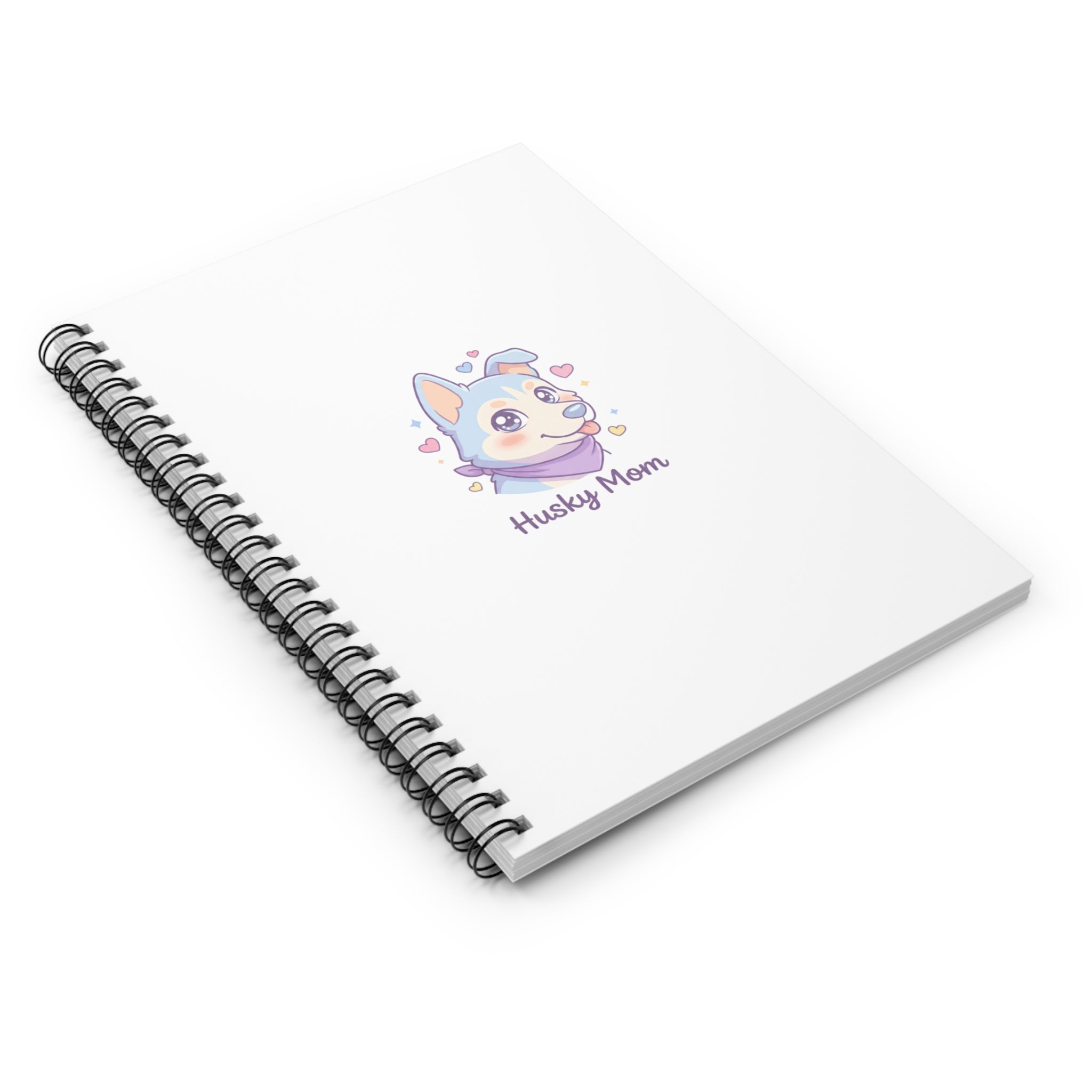 Husky Mom Spiral Notebook — Cute Illustrated Husky Journal for Dog Lovers
