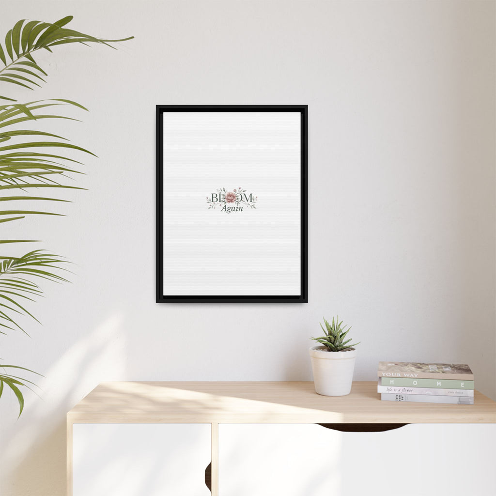 Bless Me Again Floral Matte Canvas Print, Framed Wall Art