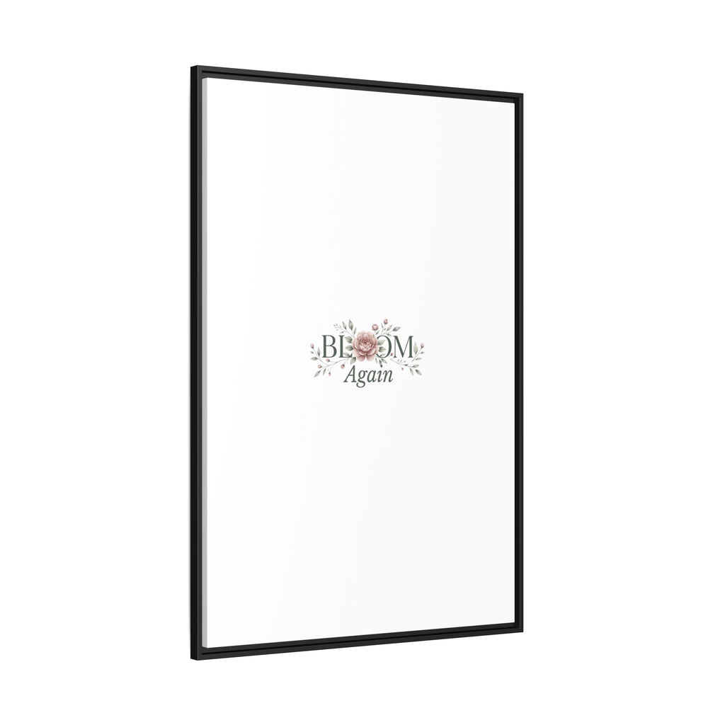 Bless Me Again Floral Matte Canvas Print, Framed Wall Art
