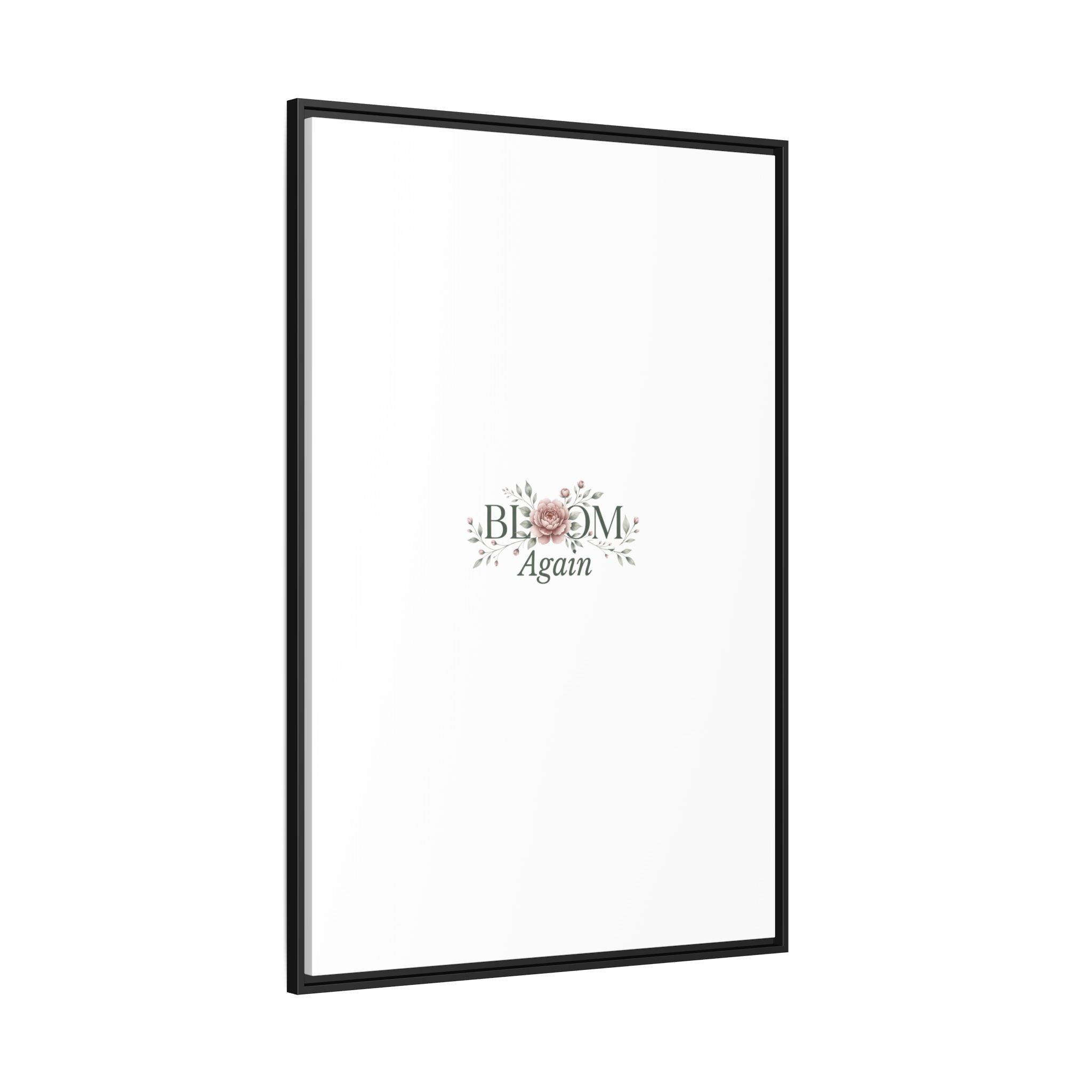 Bless Me Again Floral Matte Canvas Print, Framed Wall Art