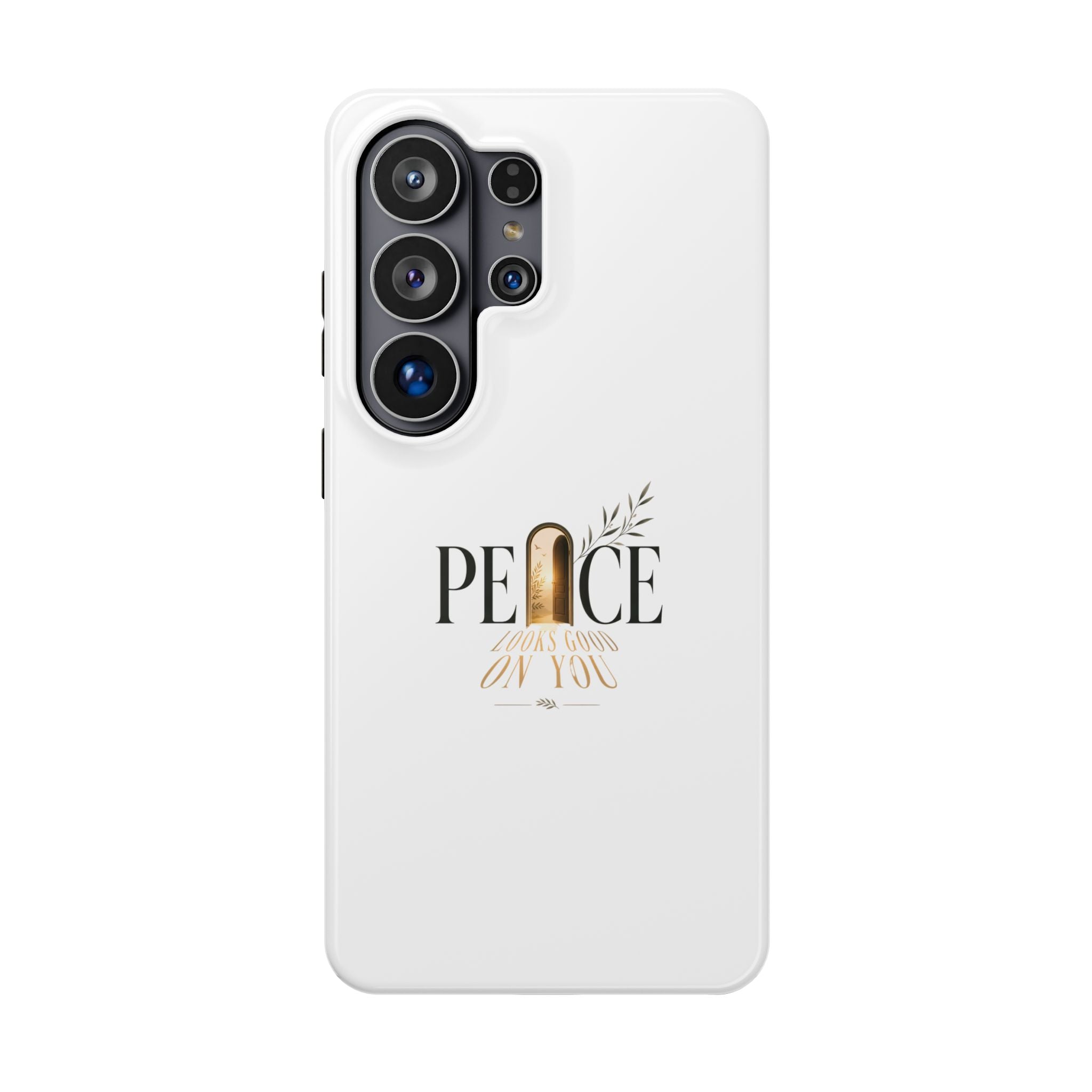 Phone Case — “Peace Be Upon You” Gold Olive Branch Magnetic Impact-Resistant Case