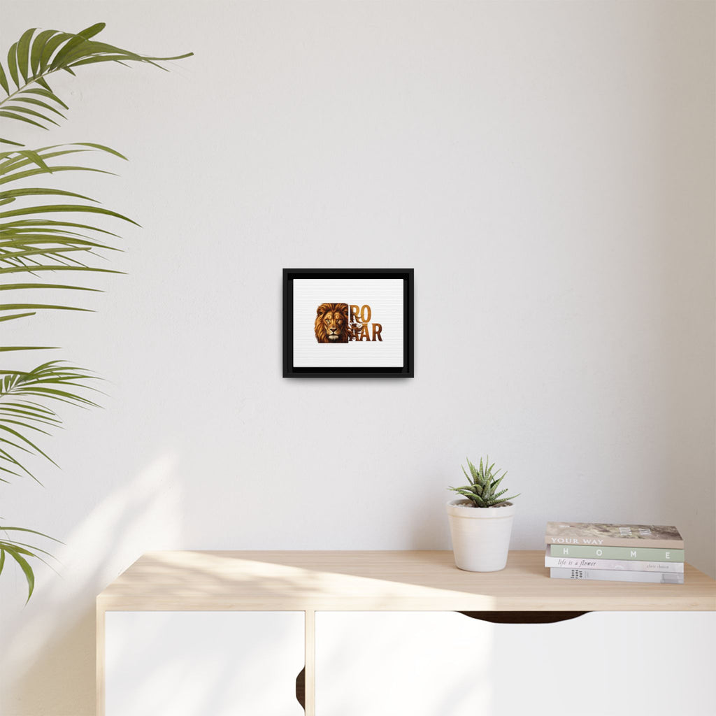 Roar Lion Matte Canvas Framed Wall Art
