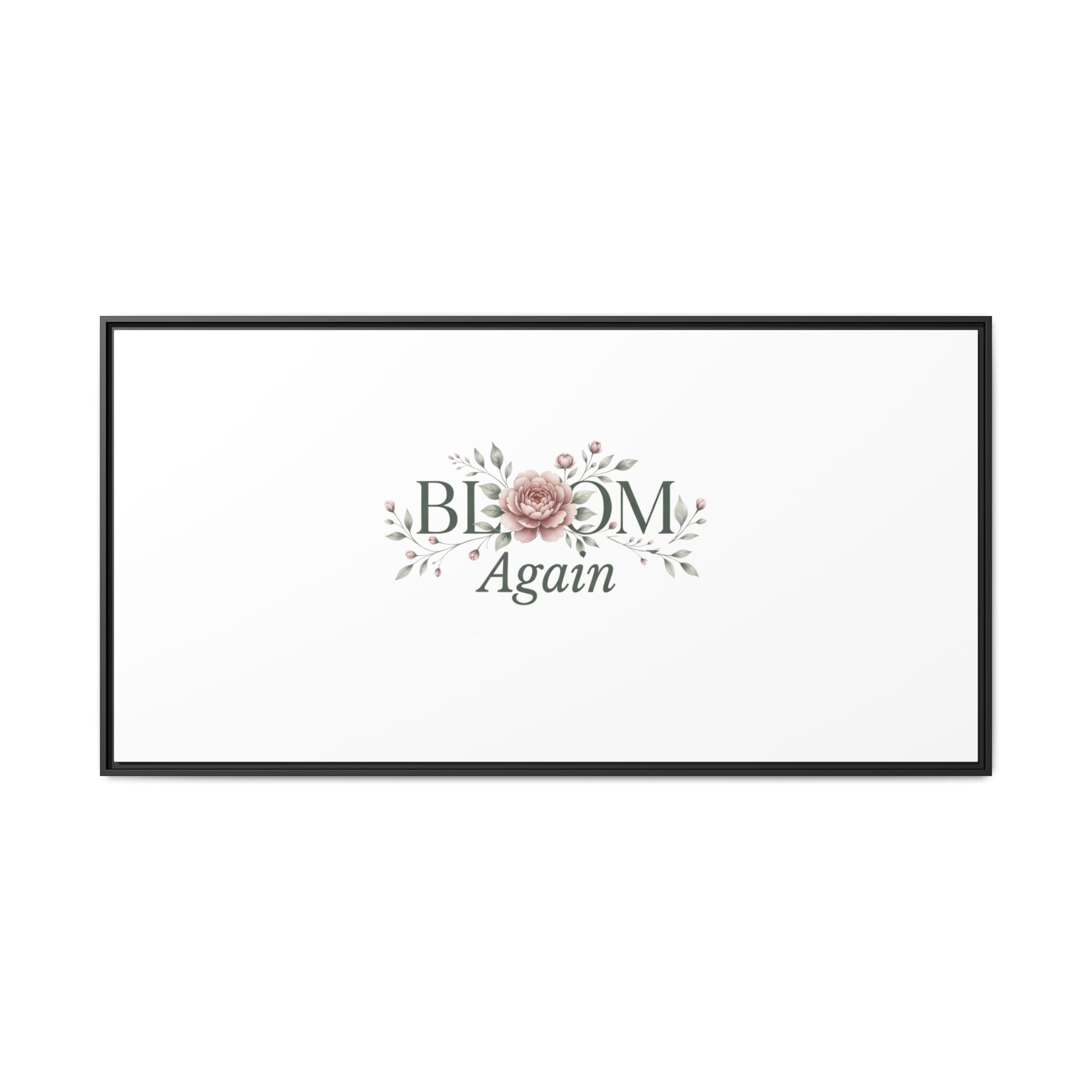 Bless Me Again Floral Matte Canvas Print, Framed Wall Art