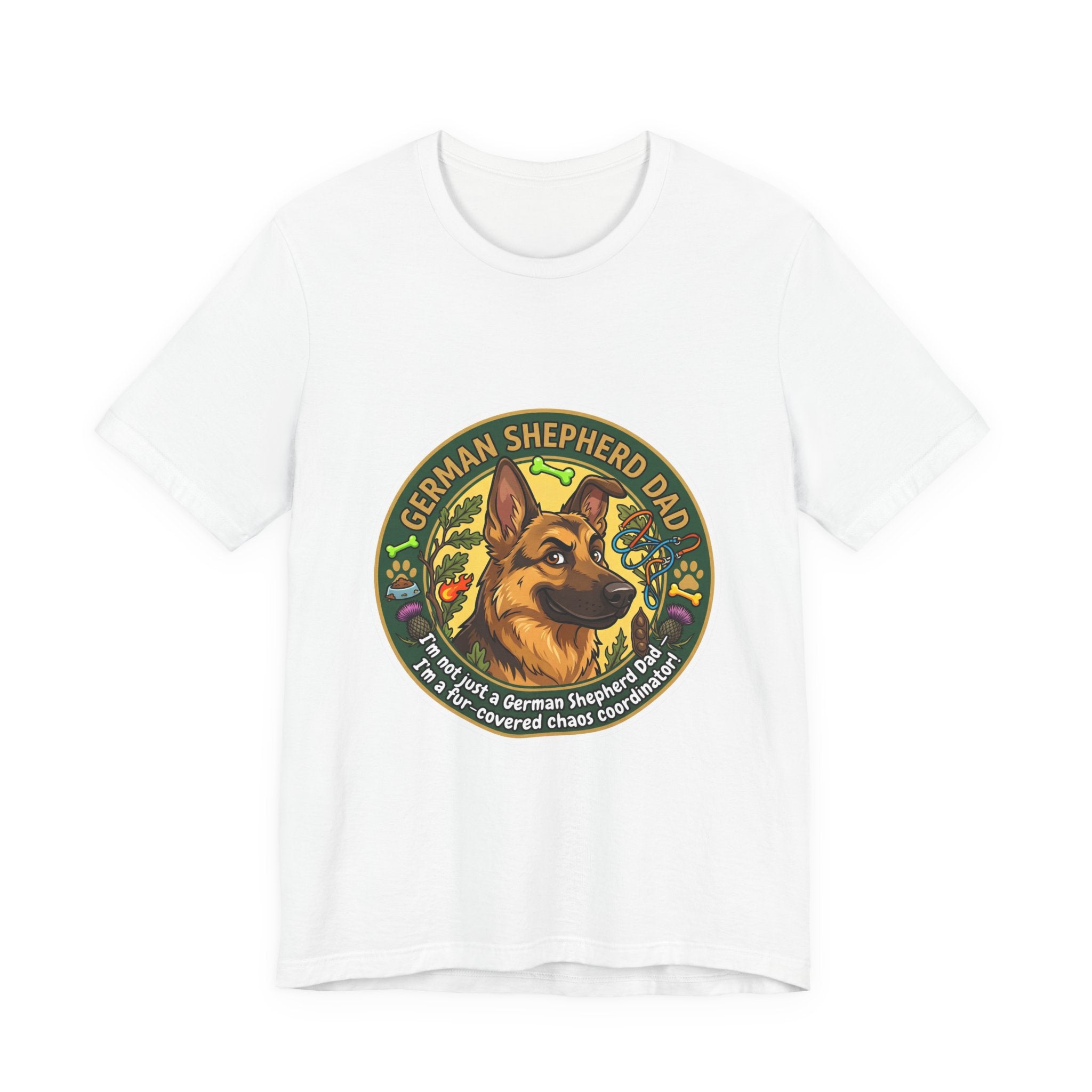 German Shepherd Dad T-Shirt — "German Shepherd Dad" Graphic Tee for Dog Lovers