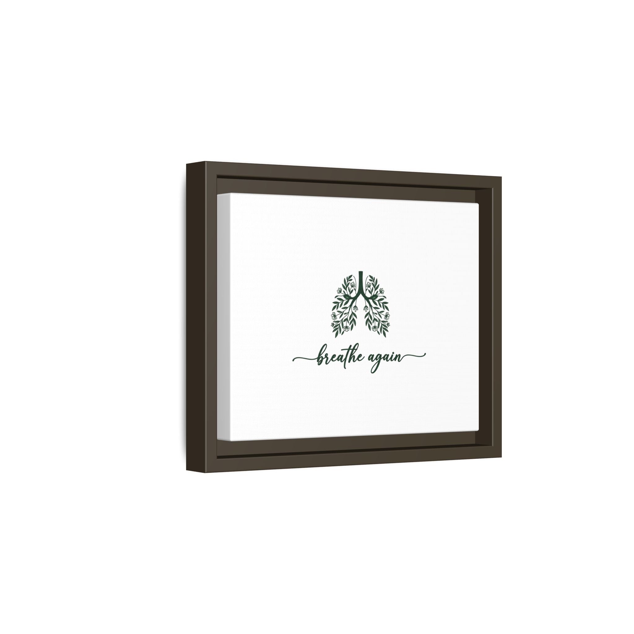 Framed Matte Canvas – 'Breathe Again' Lungs Wall Art