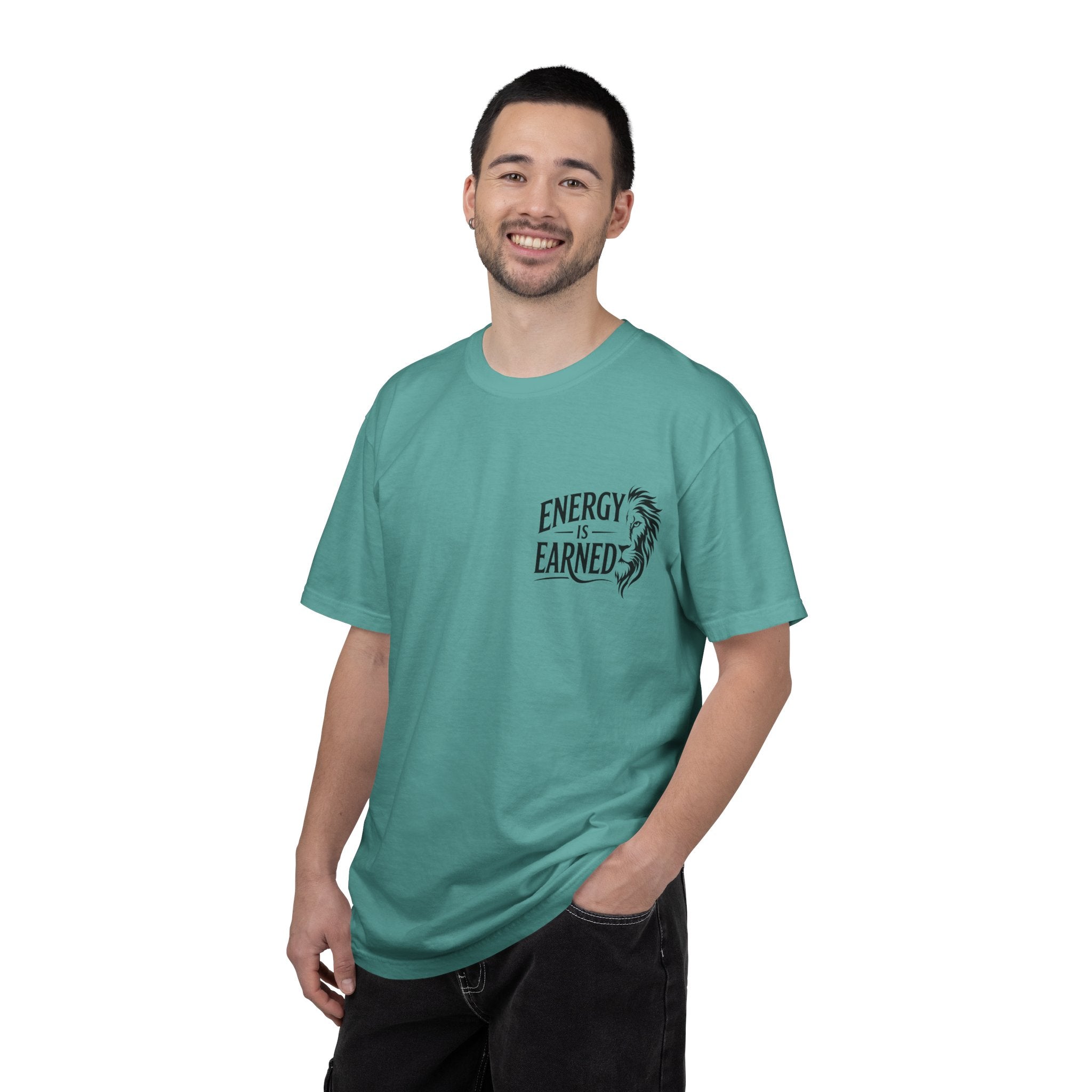 Energy Is Earned T-Shirt — Motivational Fitness Tee