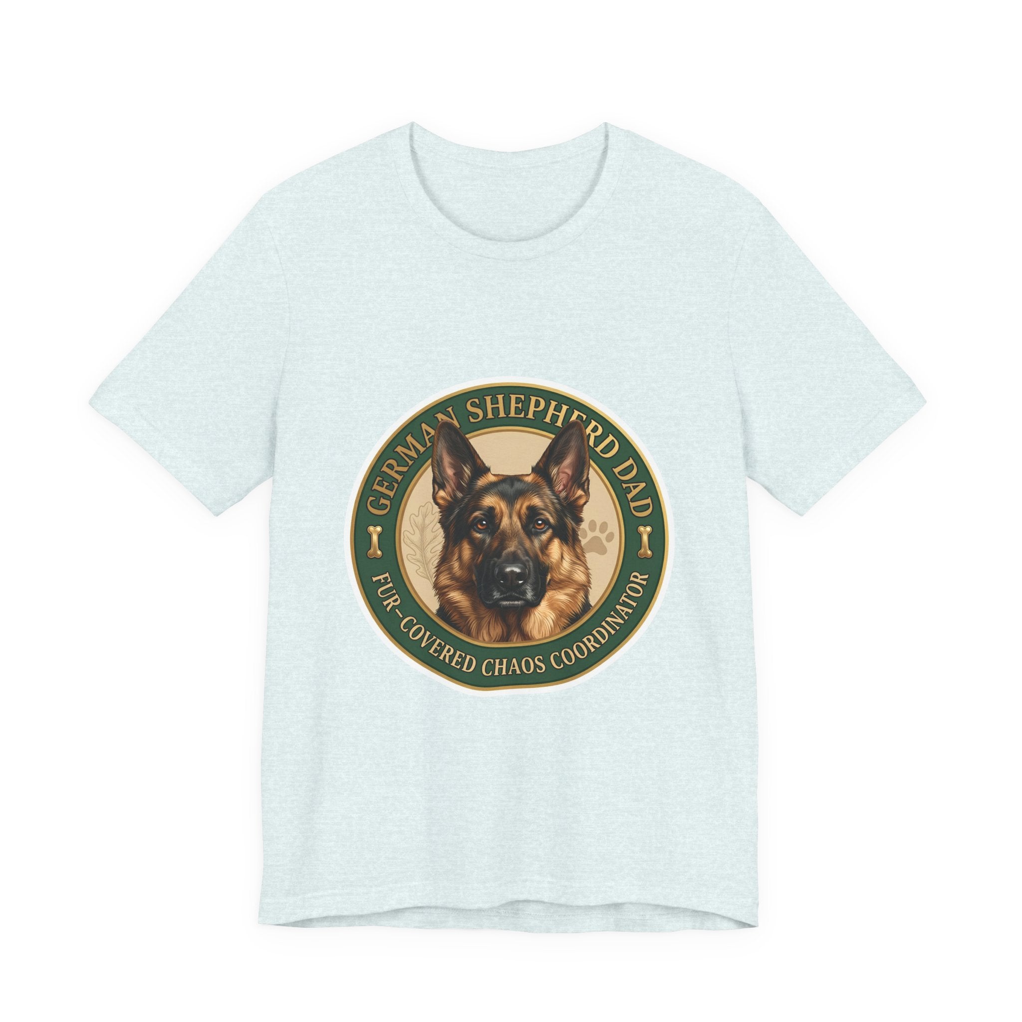 German Shepherd Dad T-Shirt — "Fur-Covered Chaos Coordinator" Dog Lover Tee