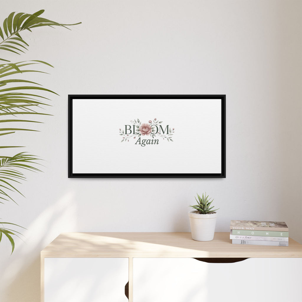 Bless Me Again Floral Matte Canvas Print, Framed Wall Art