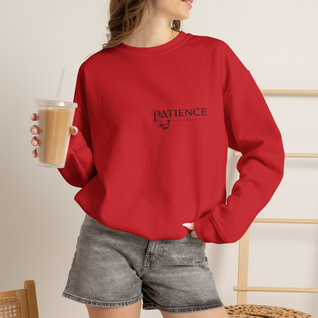Patience Crewneck Sweatshirt — Minimalist Script Logo Pullover