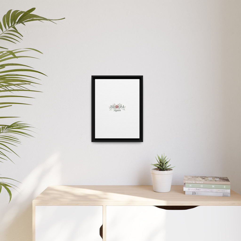 Bless Me Again Floral Matte Canvas Print, Framed Wall Art