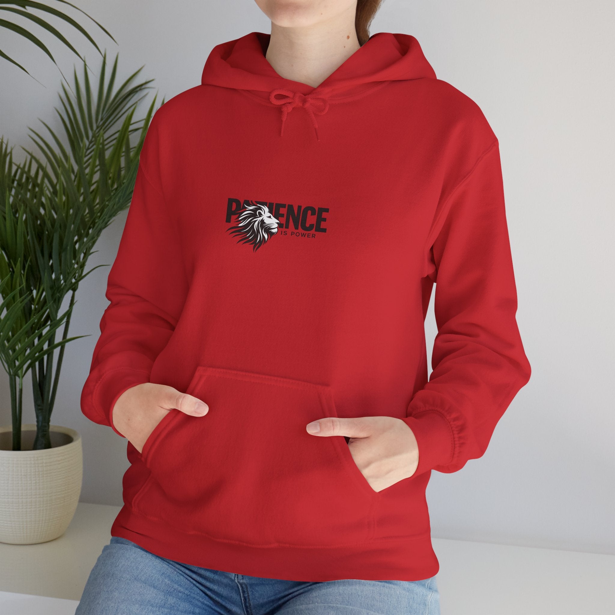 Patience Floral Hoodie — Minimalist Inspirational Graphic Sweatshirt