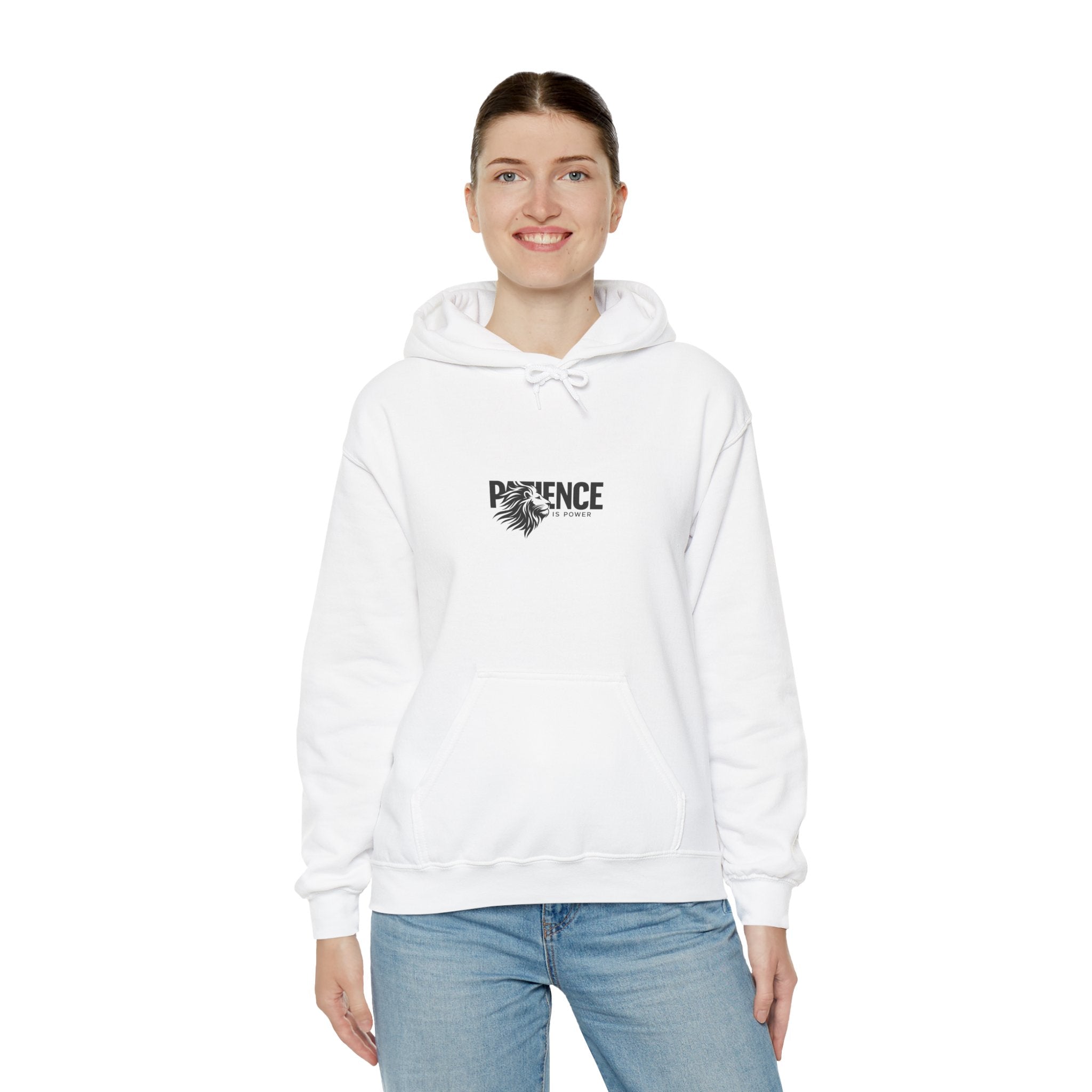 Patience Floral Hoodie — Minimalist Inspirational Graphic Sweatshirt