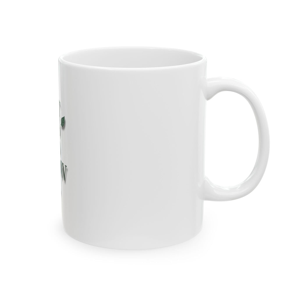 Let Go To Grow Ceramic Mug — Inspirational Quote Coffee Cup (11oz & 15oz)