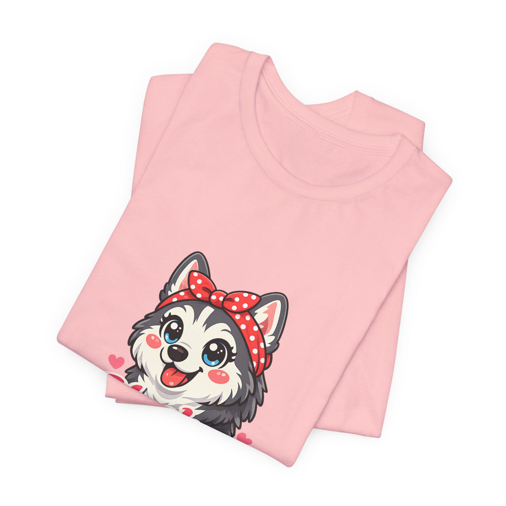 Husky Mom T-Shirt — Cute Cartoon Husky Mom Tee