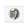Inspirational Lion Wall Calendar — "Power Doesn't Prove Itself" Monthly Planner