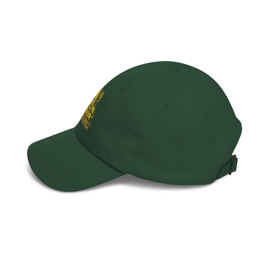 Dad Cap — 'Hold Your Ground' Distressed Yellow Graphic Baseball Hat