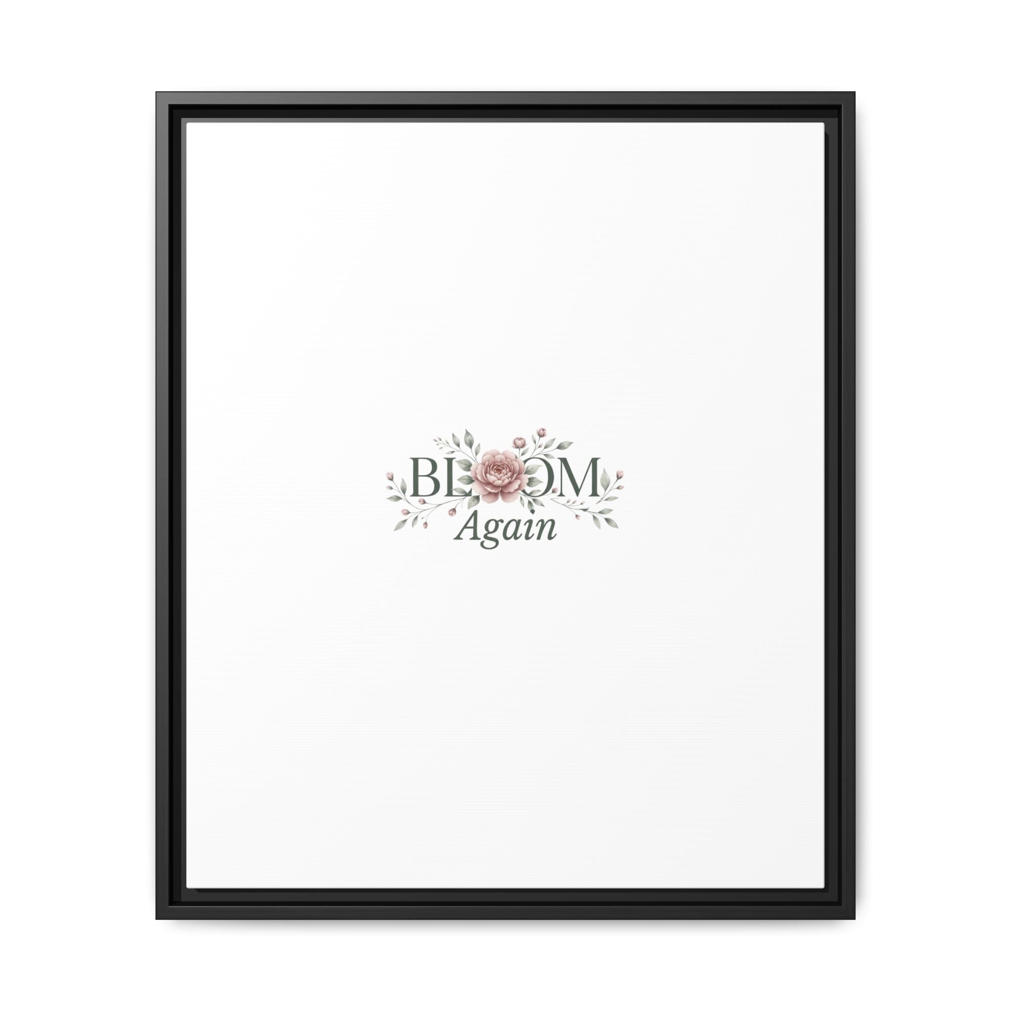 Bless Me Again Floral Matte Canvas Print, Framed Wall Art