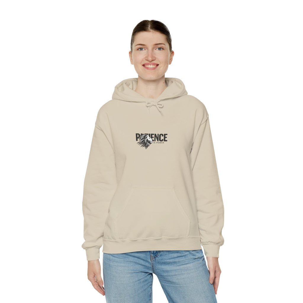Patience Floral Hoodie — Minimalist Inspirational Graphic Sweatshirt