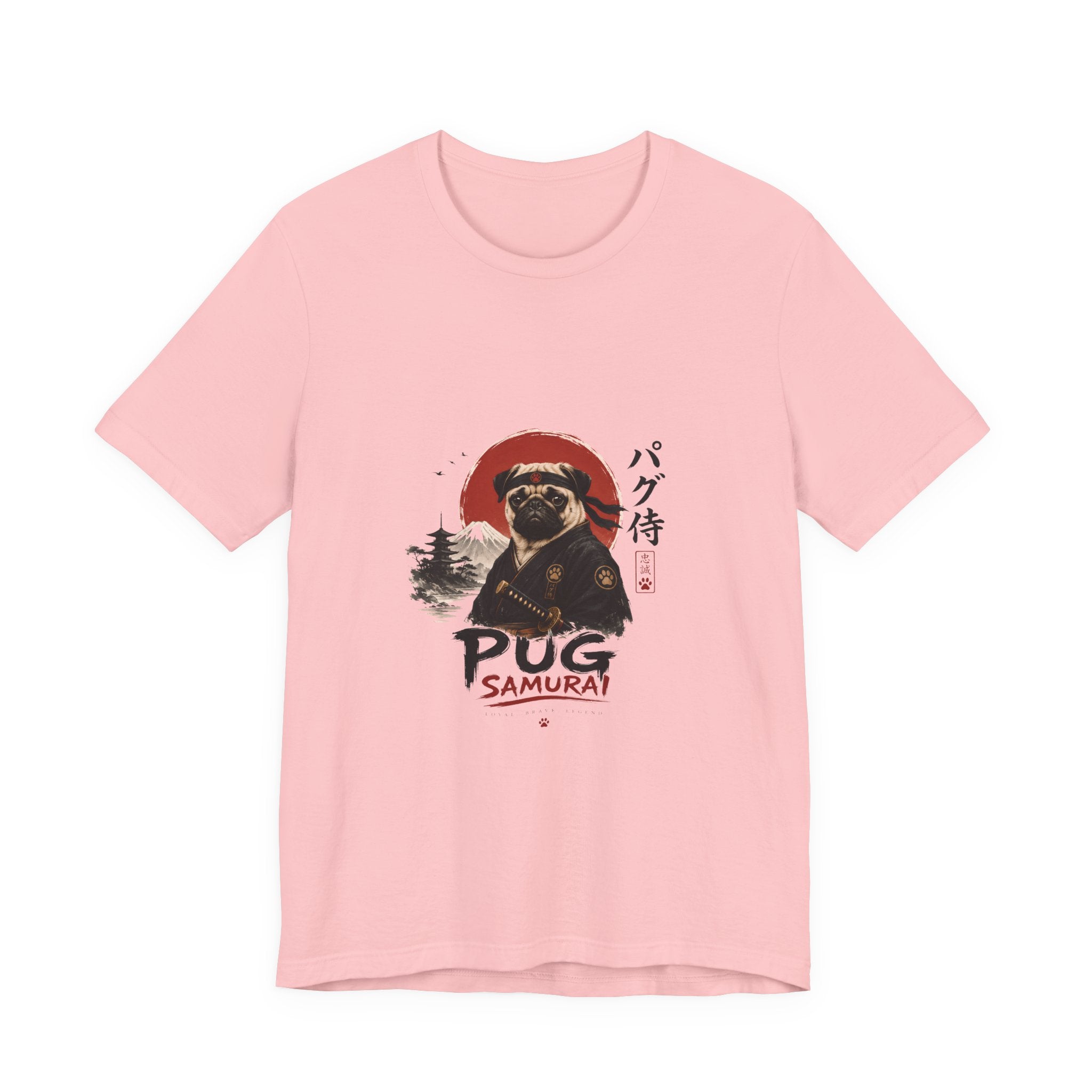 Pug Samurai T‑Shirt — Cute Samurai Pug Graphic Tee