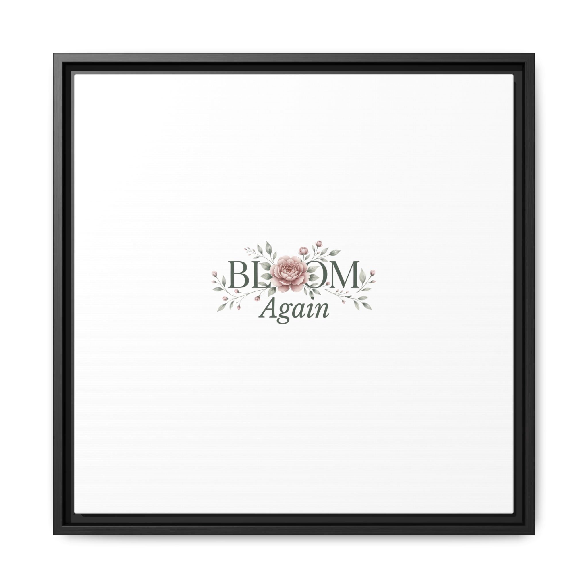 Bless Me Again Floral Matte Canvas Print, Framed Wall Art