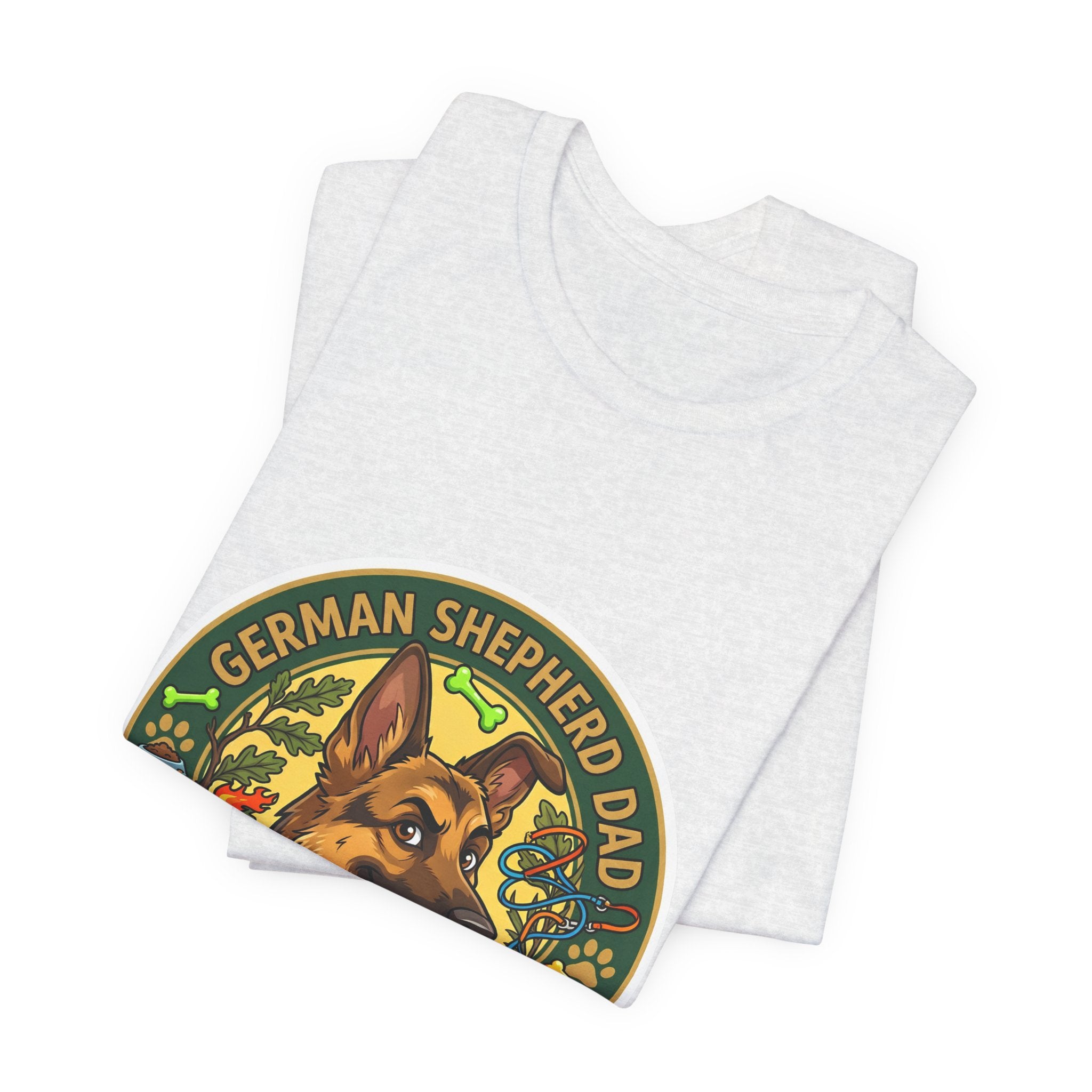 German Shepherd Dad T-Shirt — "German Shepherd Dad" Graphic Tee for Dog Lovers