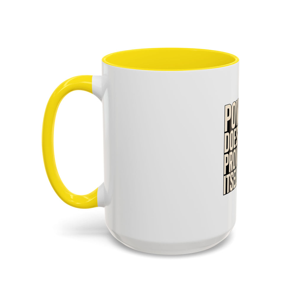 Power Doesn't Prove Itself Lion Coffee Mug — Motivational Accent Mug (11/15 oz)