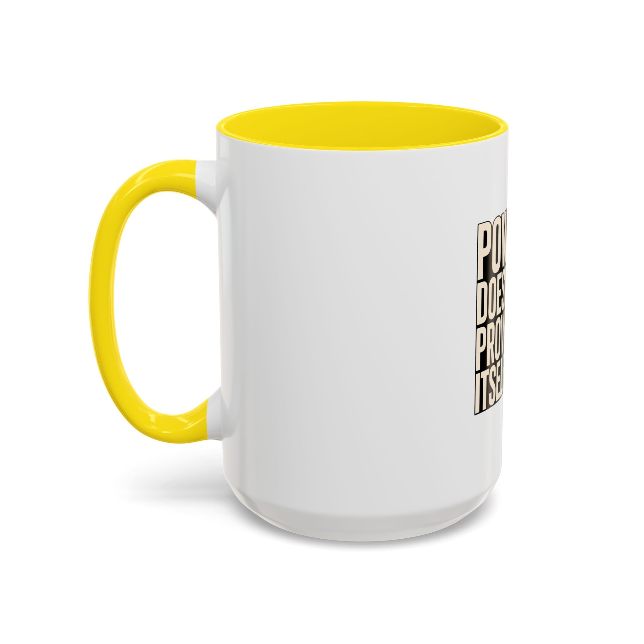 Power Doesn't Prove Itself Lion Coffee Mug — Motivational Accent Mug (11/15 oz)