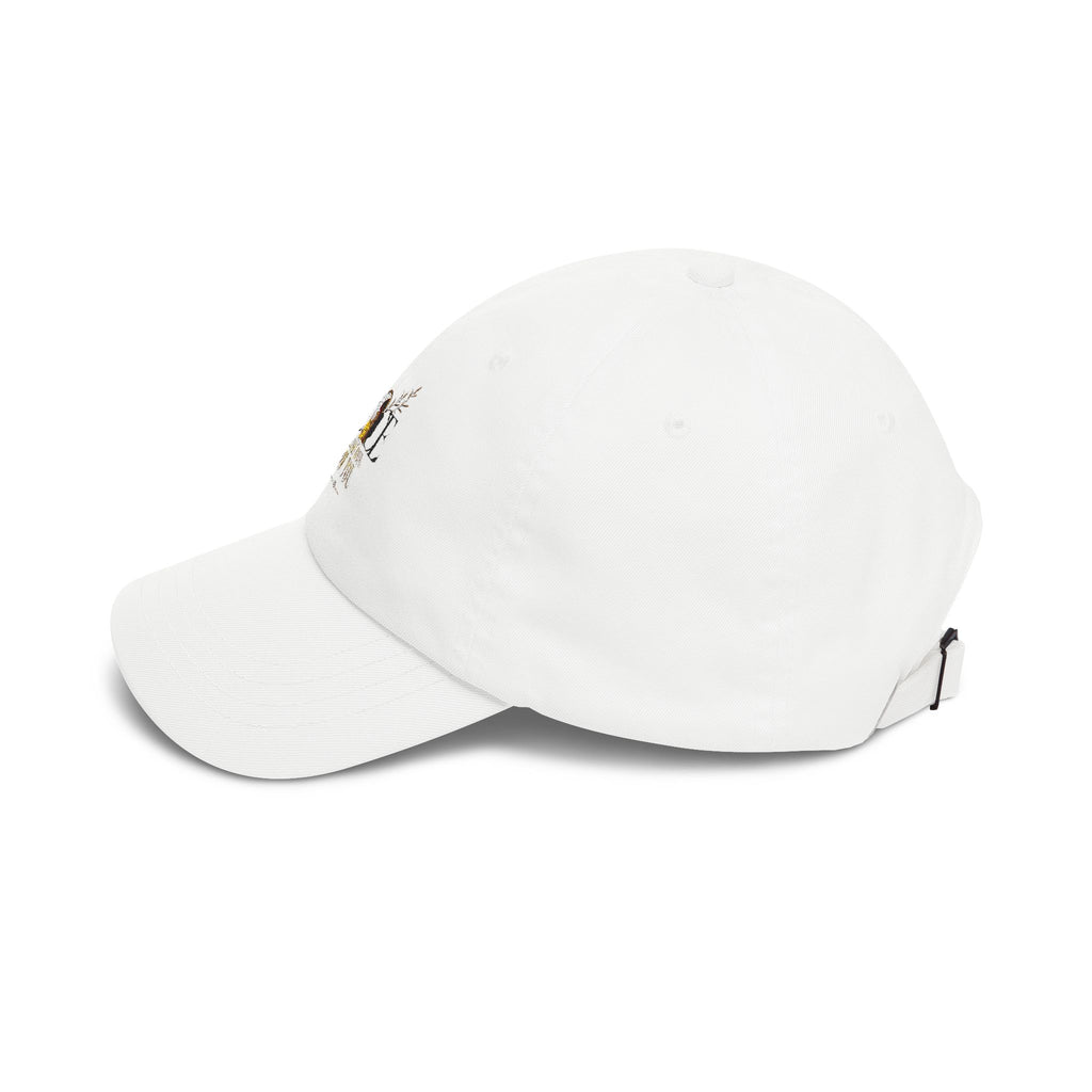 Peace Sunrise Dad Cap – Minimalist White Embroidered Hat
