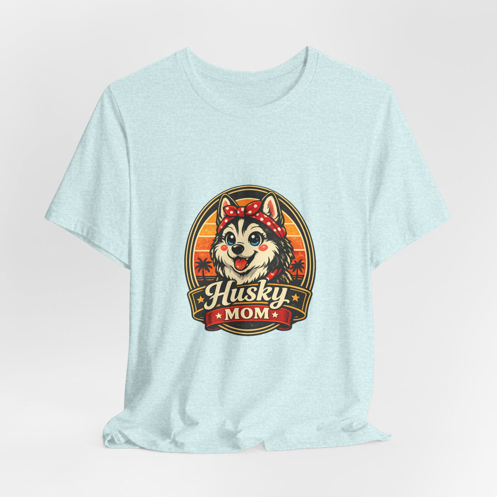 Husky Mom T‑Shirt — Retro Husky Pet Mom Tee