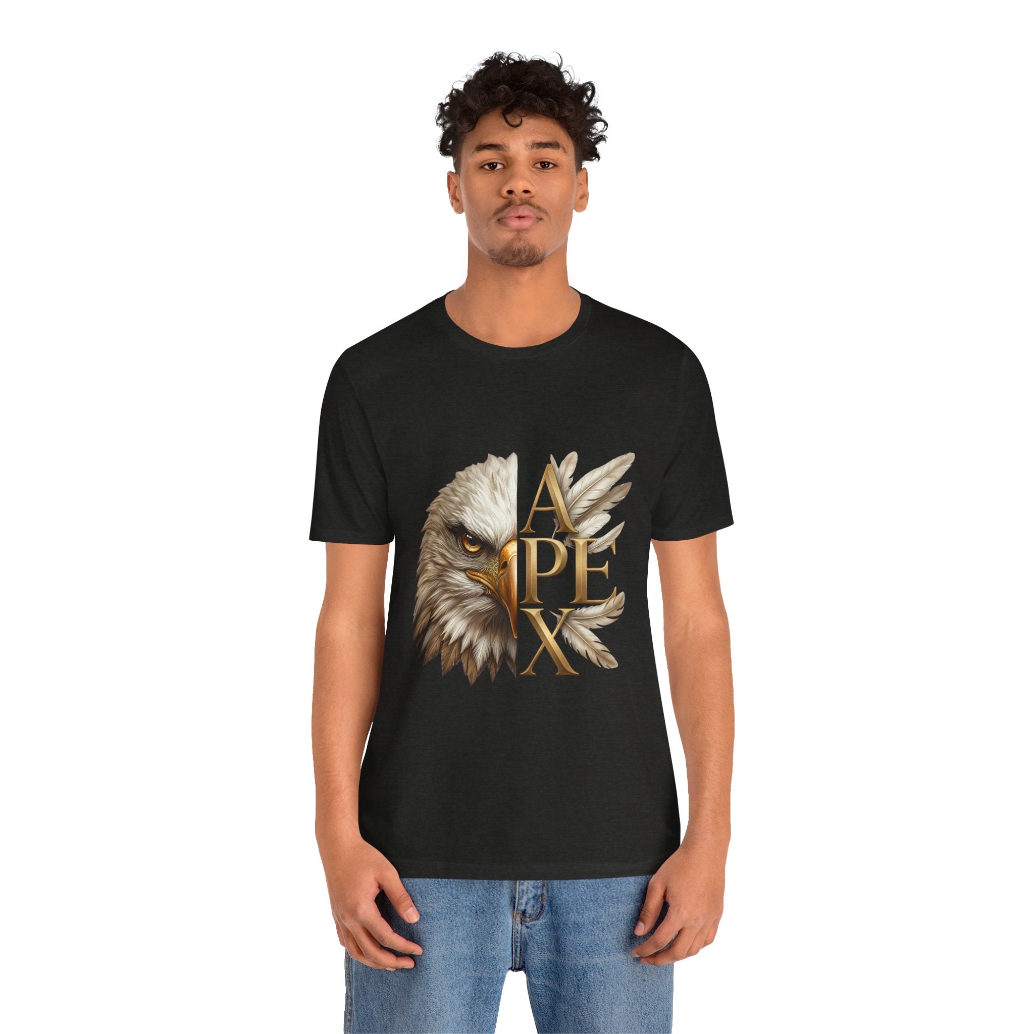 Apex Eagle T‑Shirt — Majestic Eagle Head with 'APEX' Gold Lettering