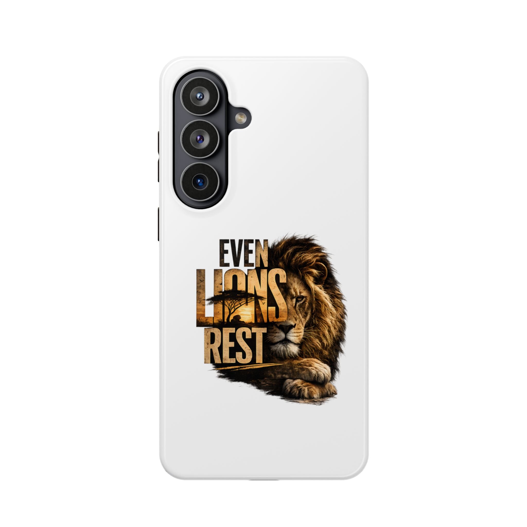 Lion 'Even Lions Rest' Magnetic Impact-Resistant Phone Case