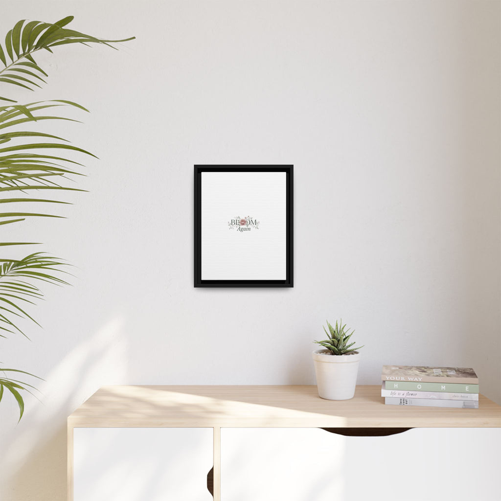 Bless Me Again Floral Matte Canvas Print, Framed Wall Art