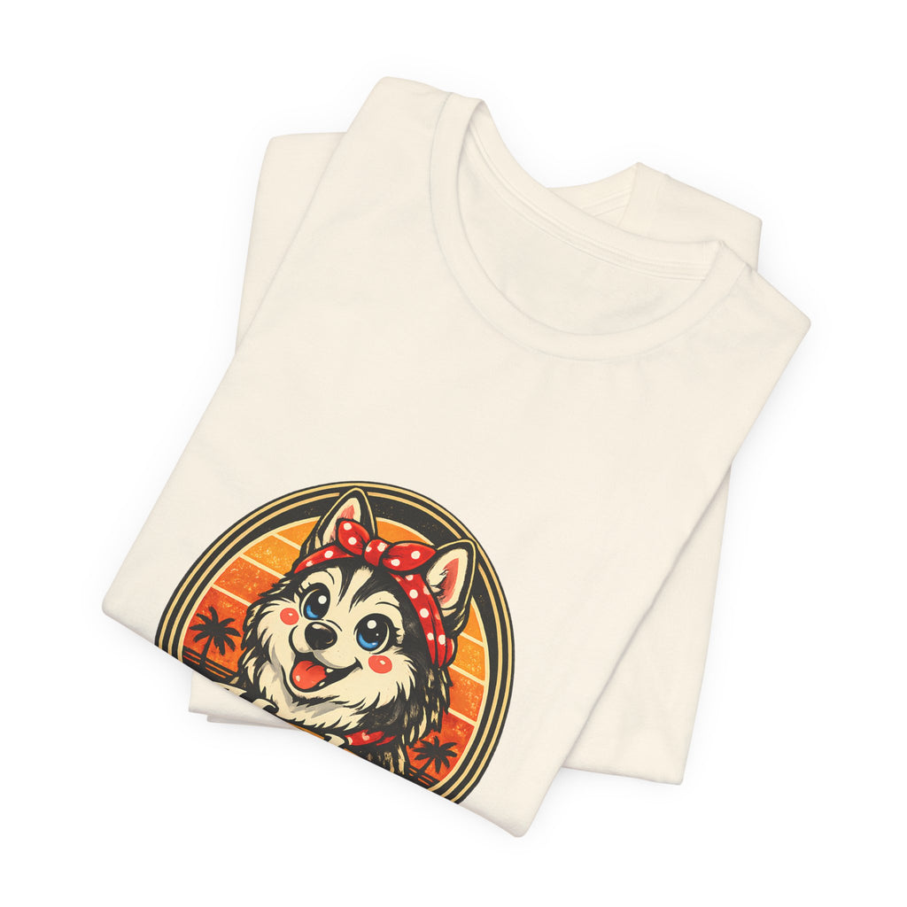 Husky Mom T‑Shirt — Retro Husky Pet Mom Tee
