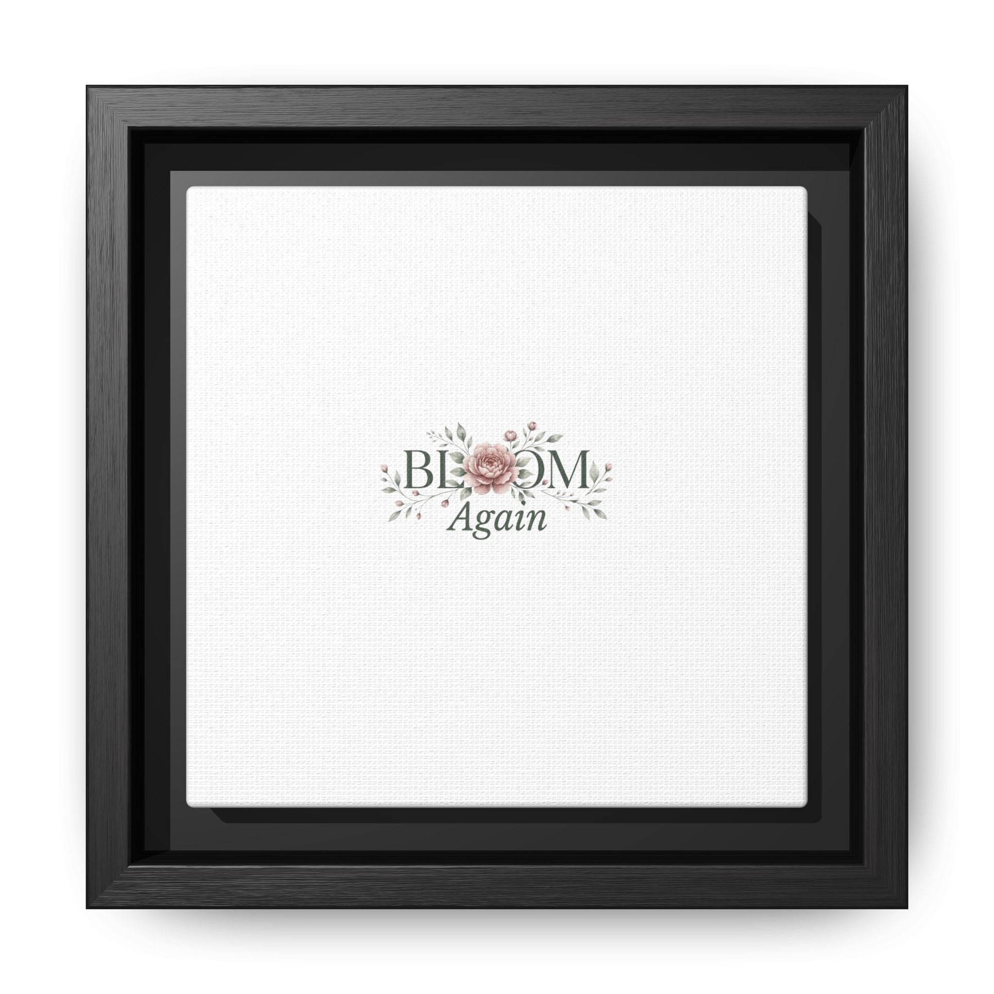Bless Me Again Floral Matte Canvas Print, Framed Wall Art