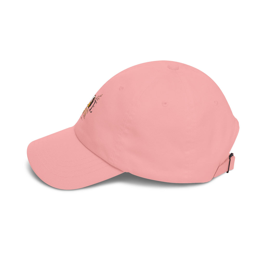 Peace Sunrise Dad Cap – Minimalist White Embroidered Hat