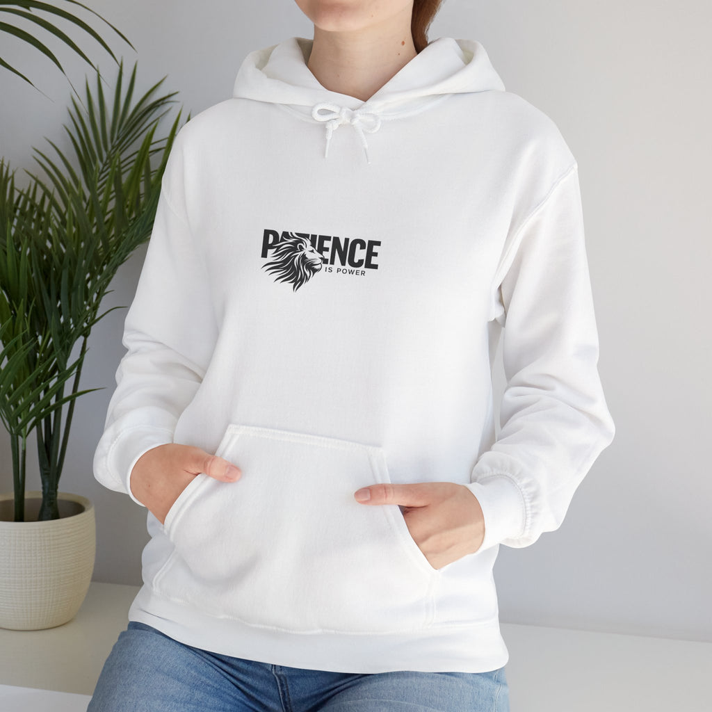 Patience Floral Hoodie — Minimalist Inspirational Graphic Sweatshirt