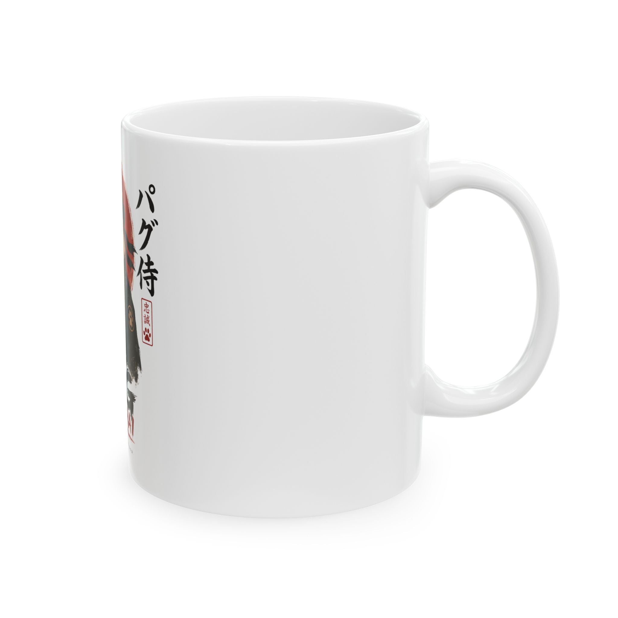 Pug Samurai Mug – Cute Pug Samurai Ceramic Coffee Tea Mug (11oz & 15oz)