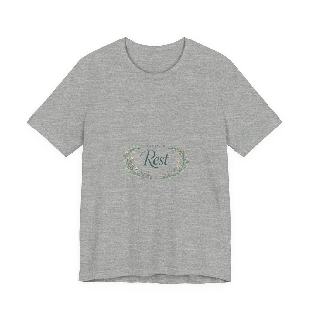 Rest Floral Tee — Relaxation White Short Sleeve Shirt