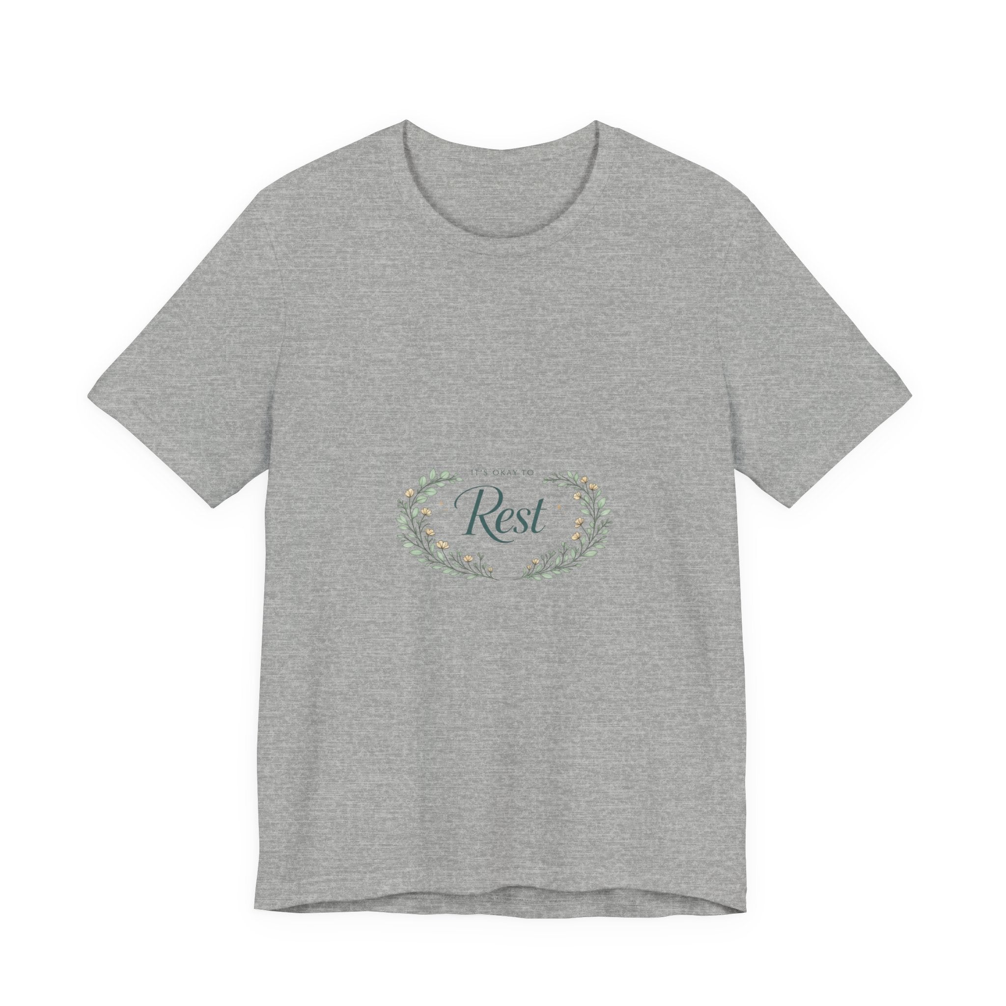 Rest Floral Tee — Relaxation White Short Sleeve Shirt
