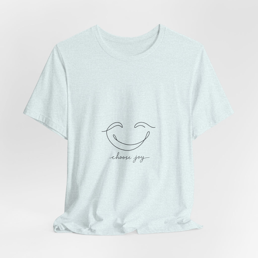 Choose Joy Smiley T-Shirt — Minimalist Positive Vibes Tee