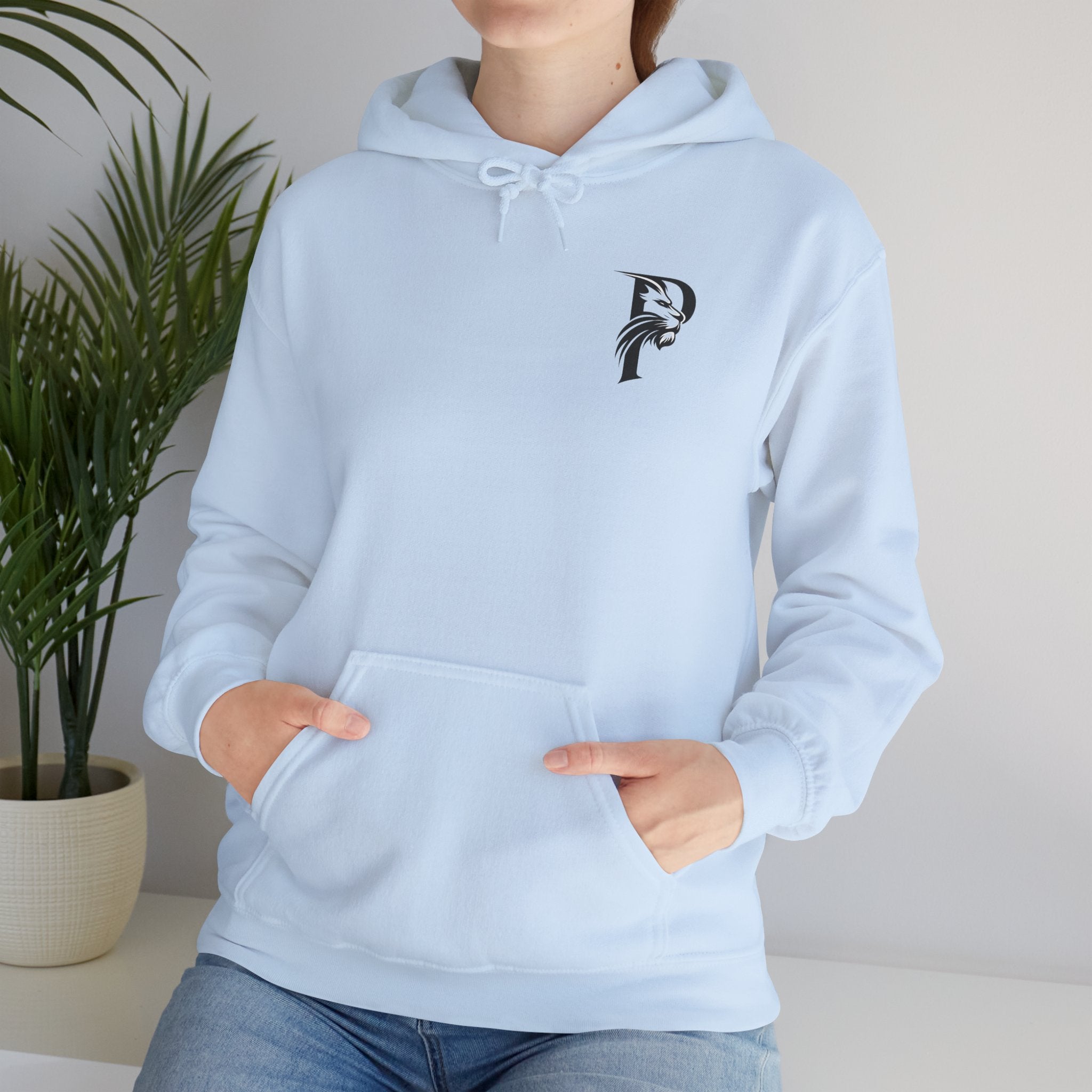 P Introductory Logo Hoodie — Minimalist Monogram Chest Print