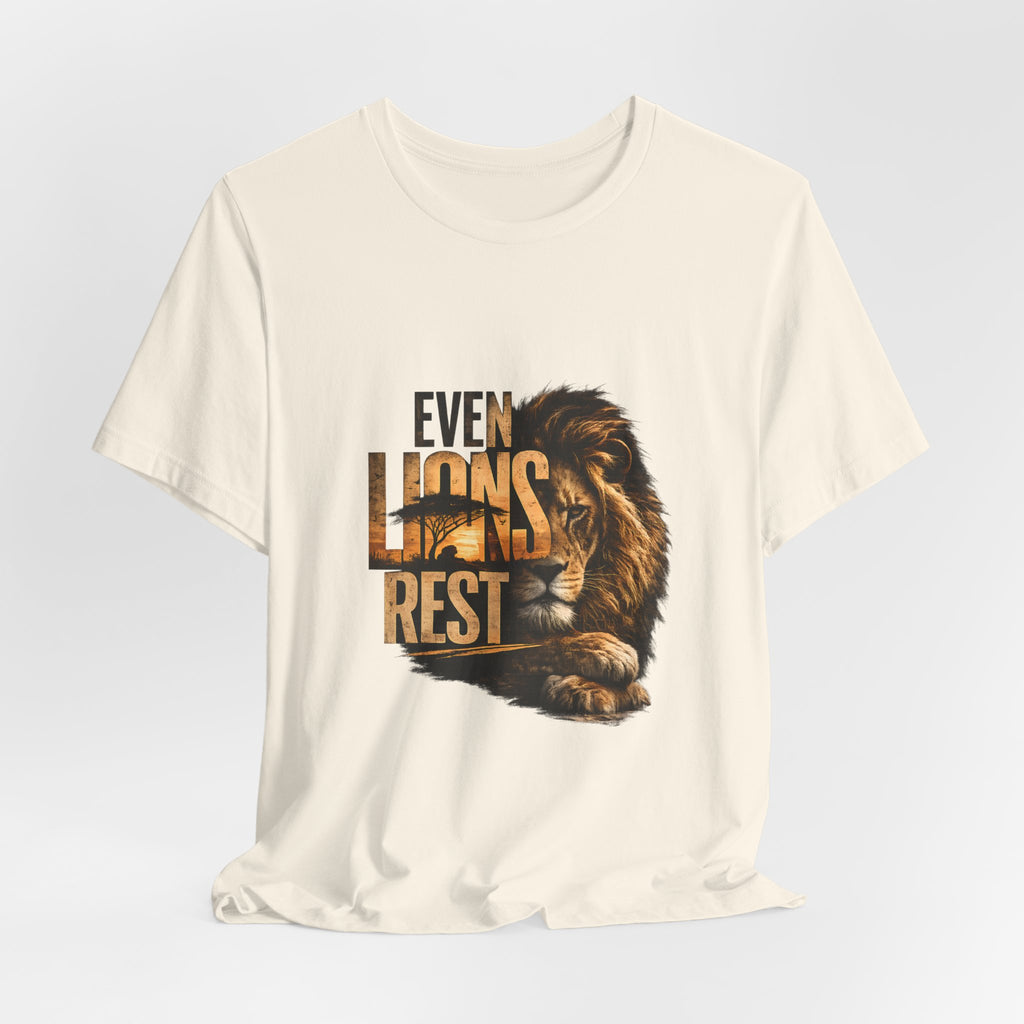 Even Lions Rest T-Shirt — Relaxed Lion Graphic Tee