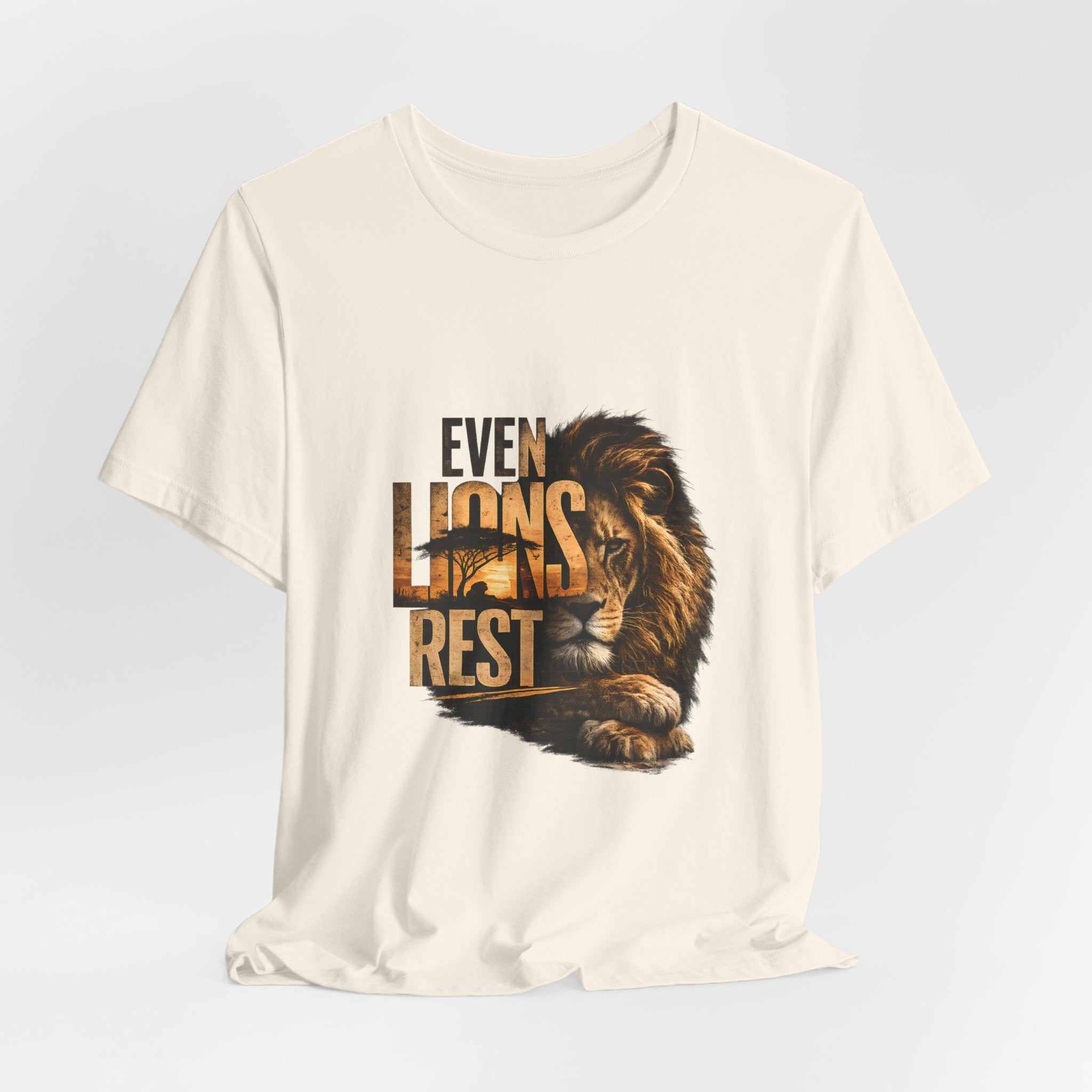 Even Lions Rest T-Shirt — Relaxed Lion Graphic Tee