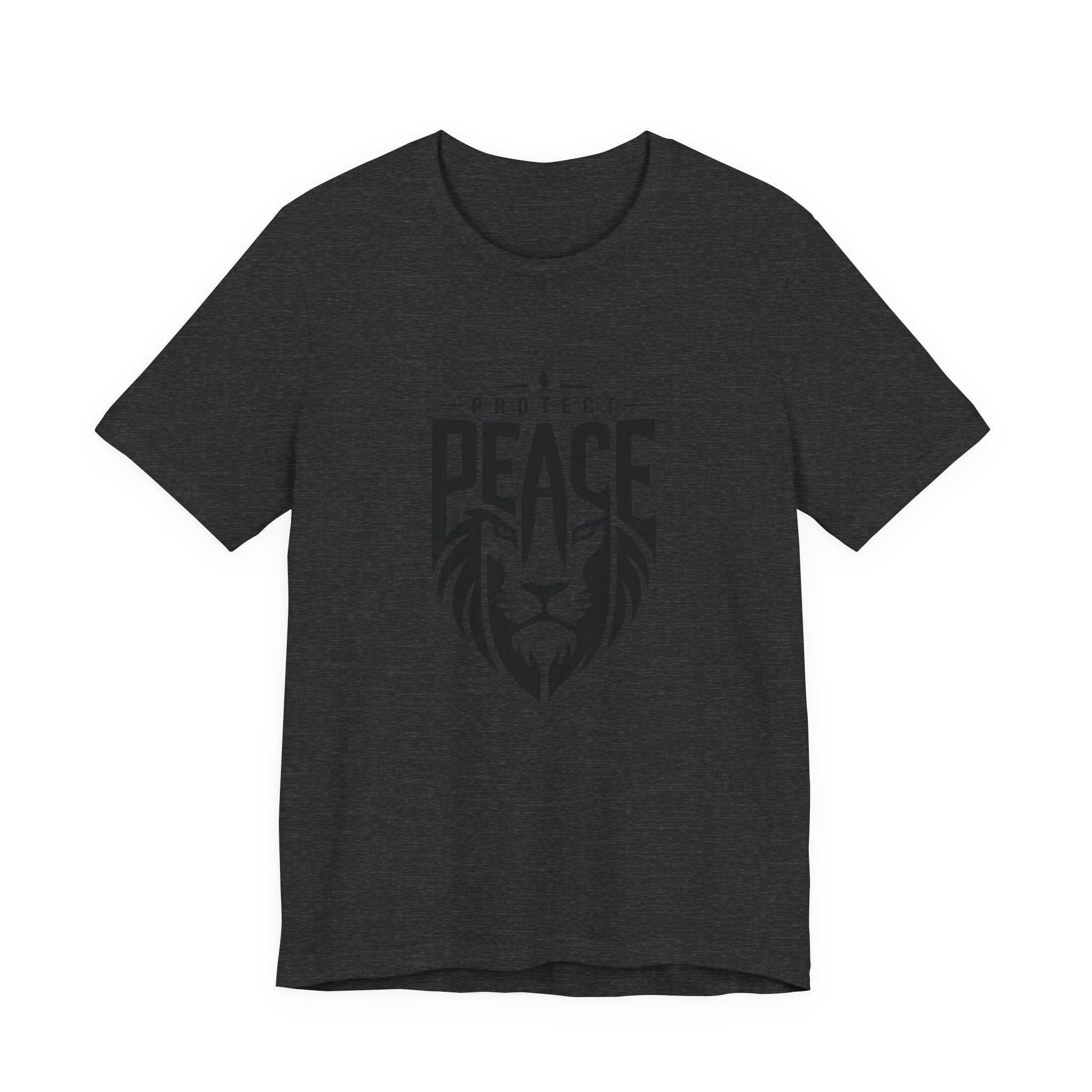 Protect Peace Lion T-Shirt — Graphic Tee with Lion Shield Design