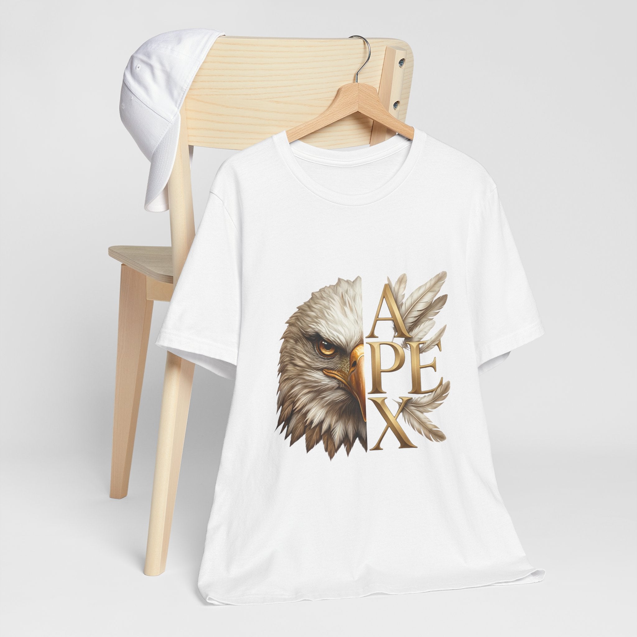 Apex Eagle T‑Shirt — Majestic Eagle Head with 'APEX' Gold Lettering