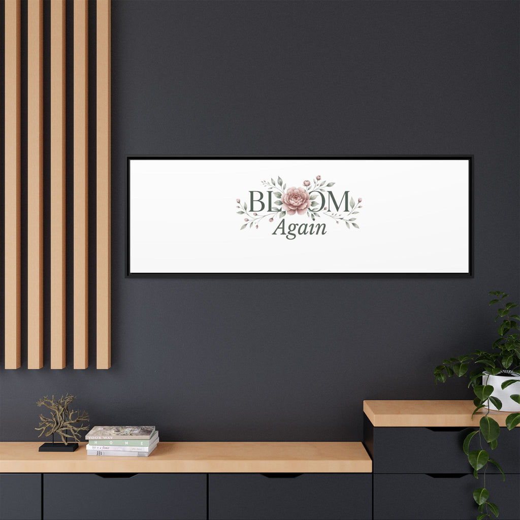 Bless Me Again Floral Matte Canvas Print, Framed Wall Art